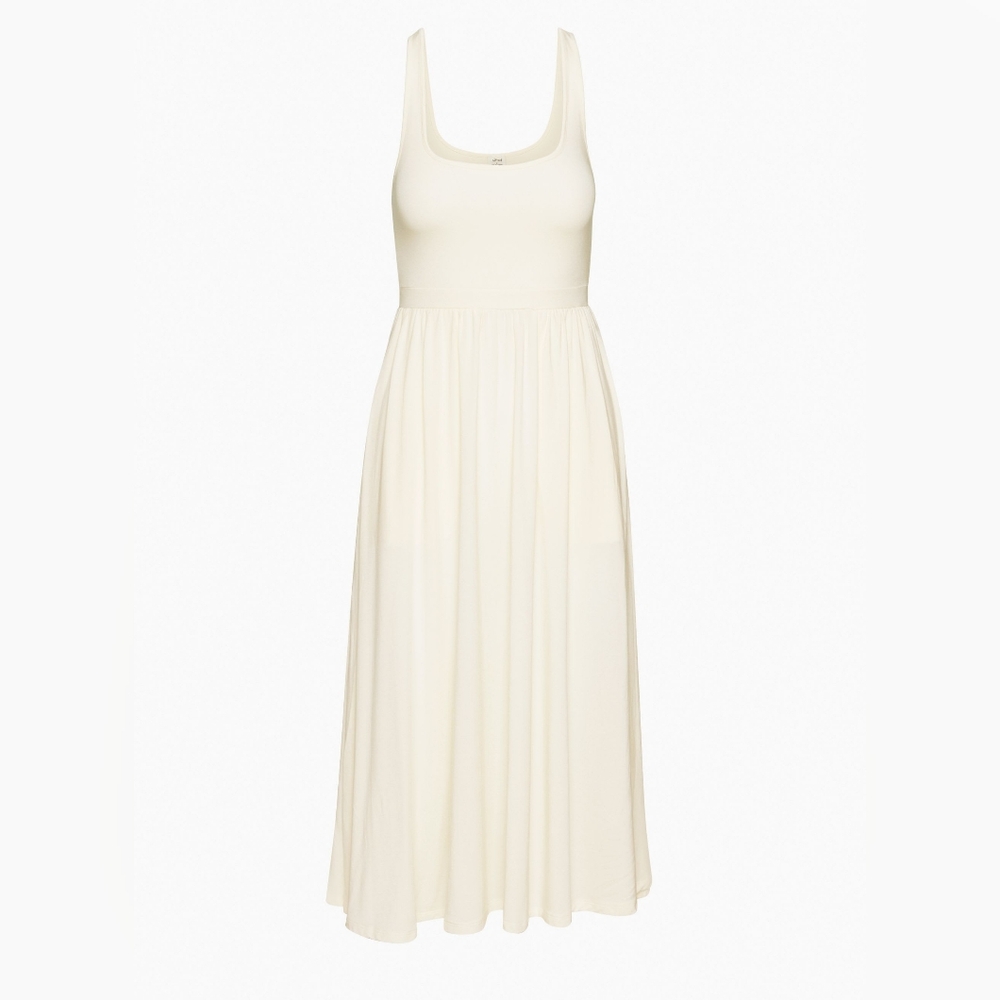 Wilfred Aritzia Market Midi Dress Squareneck midi tank dress Ivory XS